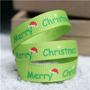 Go Grosgrain - Merry Christmas Hat Lime/Green